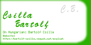 csilla bartolf business card